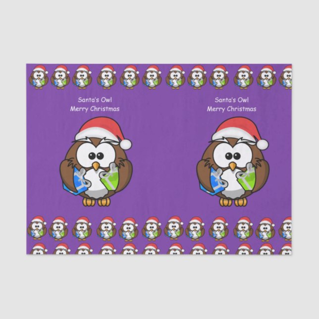 Decorative tissue paper christmas owl (Front)