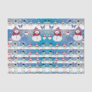 Decorative tissue paper christmas snowman