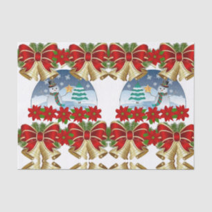 Decorative tissue paper christmas snowman