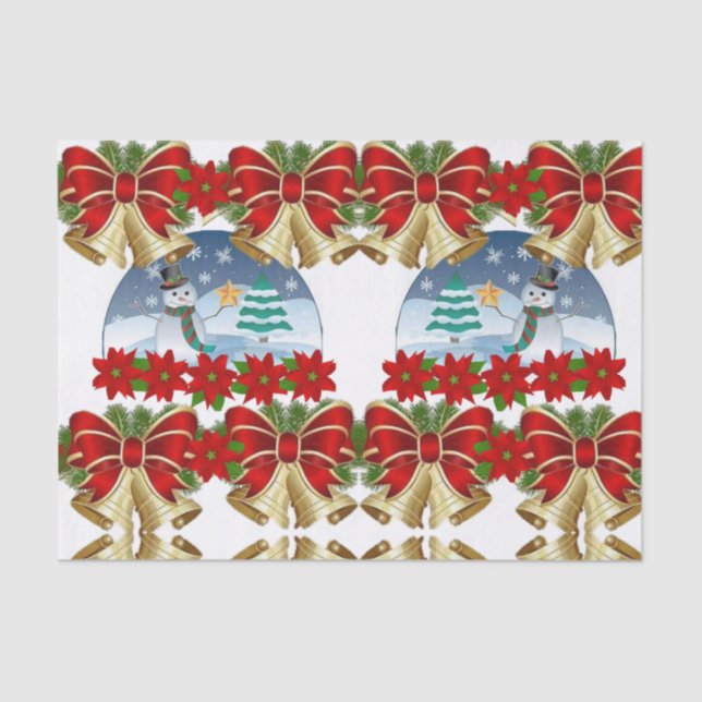 Decorative tissue paper christmas snowman (Front)