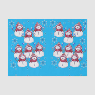 Decorative tissue paper christmas snowman