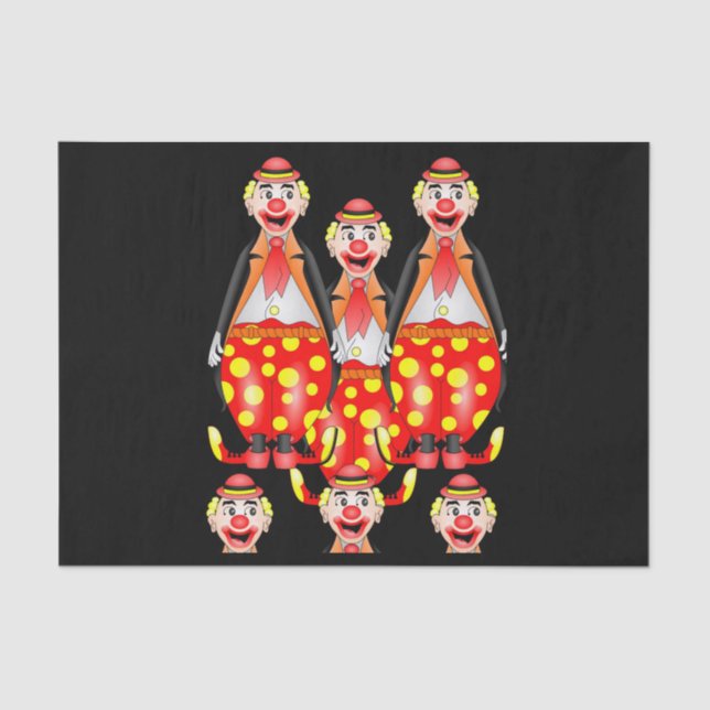 Decorative tissue paper clowns (Front)