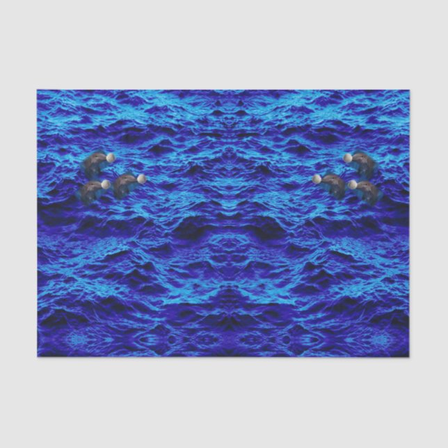 Decorative tissue paper dophins (Front)