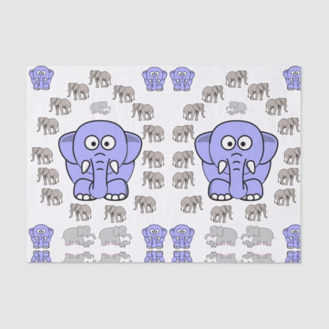 Decorative tissue paper elephants (Front)