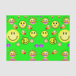 Decorative tissue paper faces