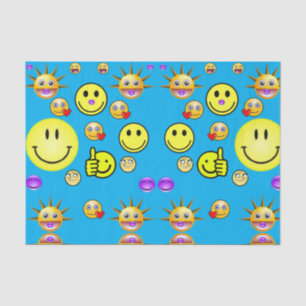 Decorative tissue paper faces