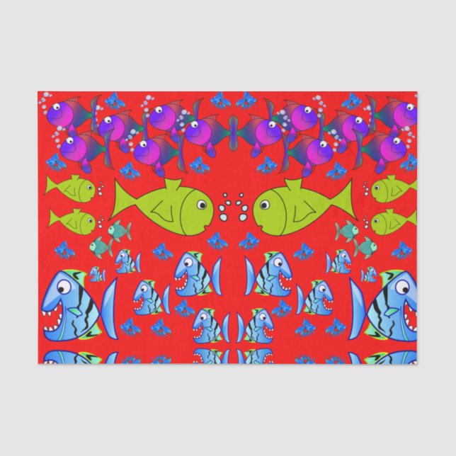 Decorative tissue paper fish (Front)