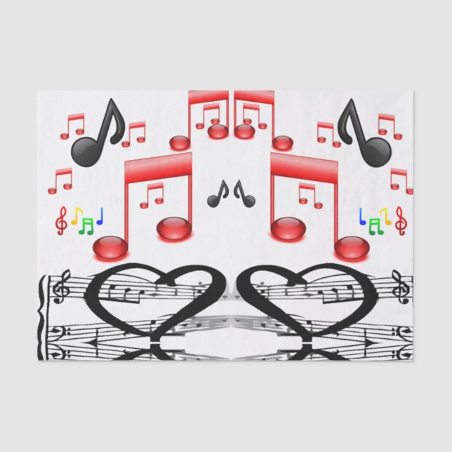 Decorative tissue paper musicians music (Front)