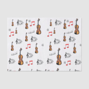 Decorative tissue paper musicians music