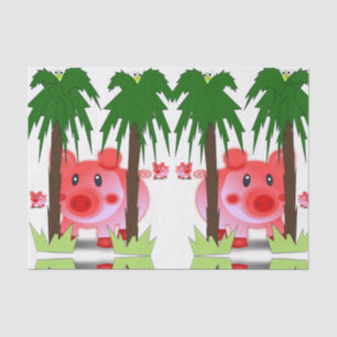 Decorative tissue paper pink pigs