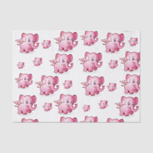 Decorative tissue paper pink pigs