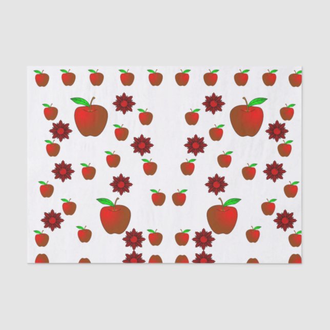 Decorative tissue paper red apples (Front)
