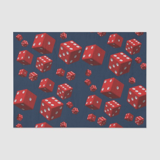 Decorative tissue paper red dice mancave (Front)