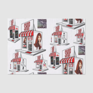 Decorative tissue paper salon nails