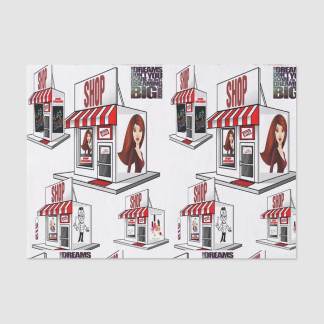 Decorative tissue paper salon nails (Front)