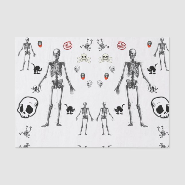 Decorative tissue paper skeletons halloween (Front)