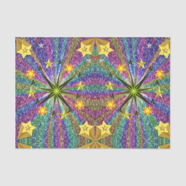 Decorative tissue paper stars (Front)