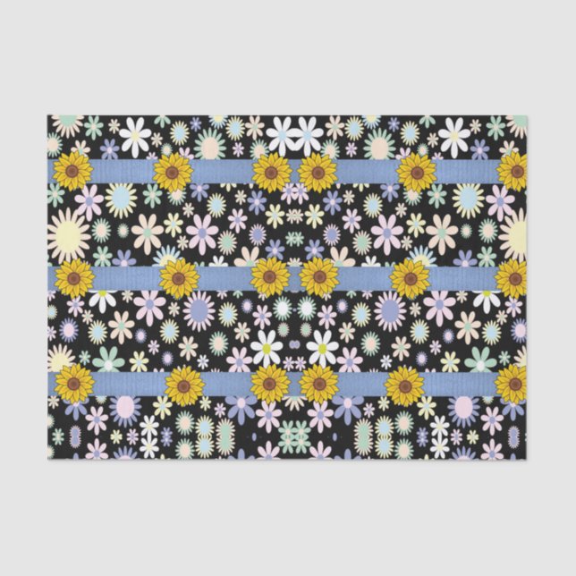 Decorative tissue paper sunflowers (Front)