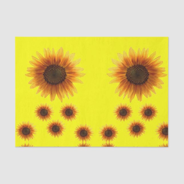 Decorative tissue paper sunflowers (Front)