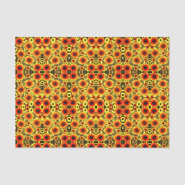 Decorative tissue paper sunflowers (Front)