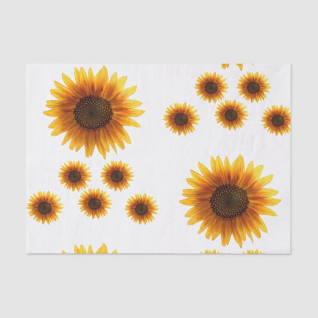 Decorative tissue paper sunflowers (Front)