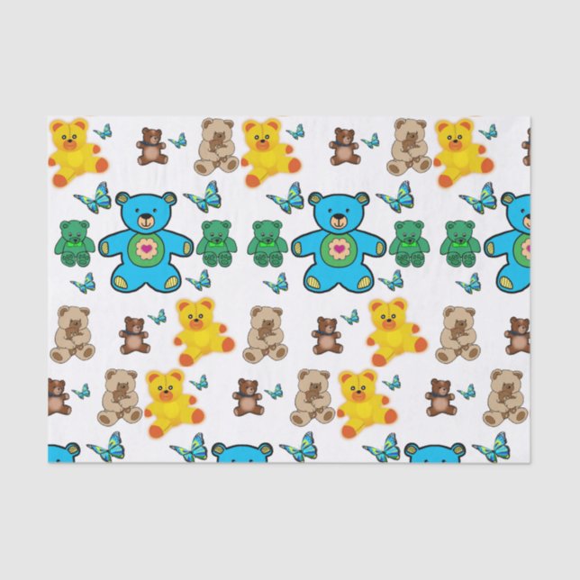 Decorative tissue paper teddy bears (Front)