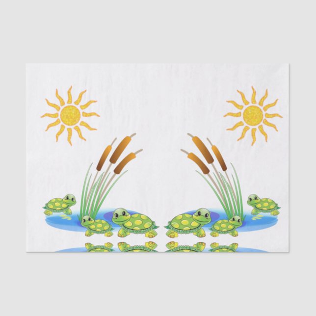 Decorative tissue paper Turtles (Front)