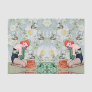 Decorative tissue paper vintage photos