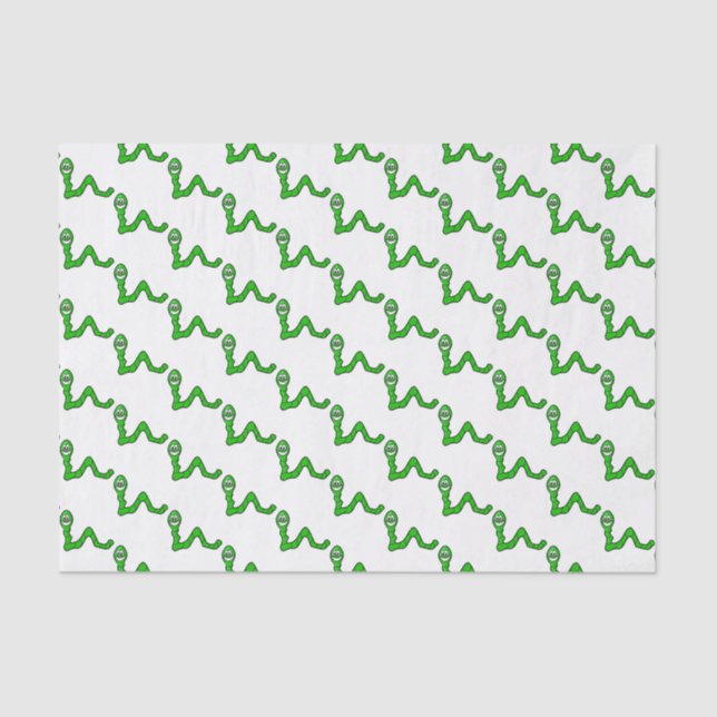 Decorative tissue paper worms (Front)