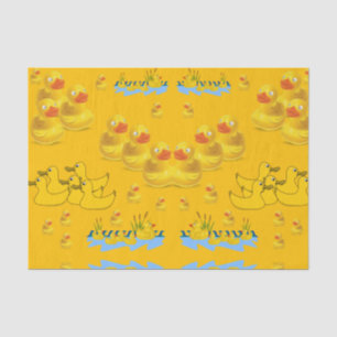 Decorative tissue paper yellow ducks