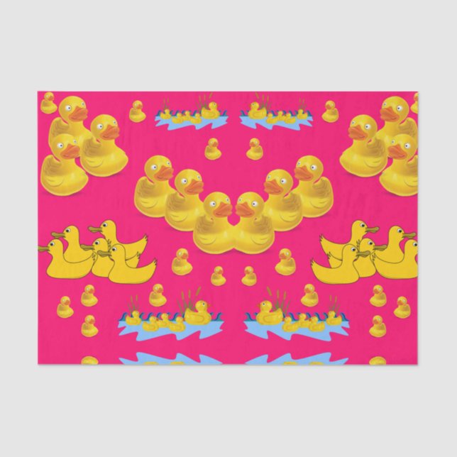 Decorative tissue paper yellow ducks (Front)