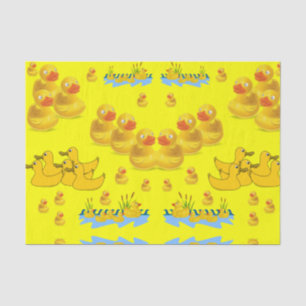 Decorative tissue paper yellow ducks