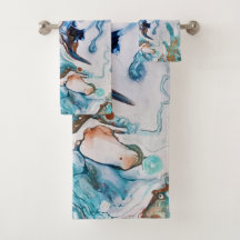 Decorative towels with abstract marble.