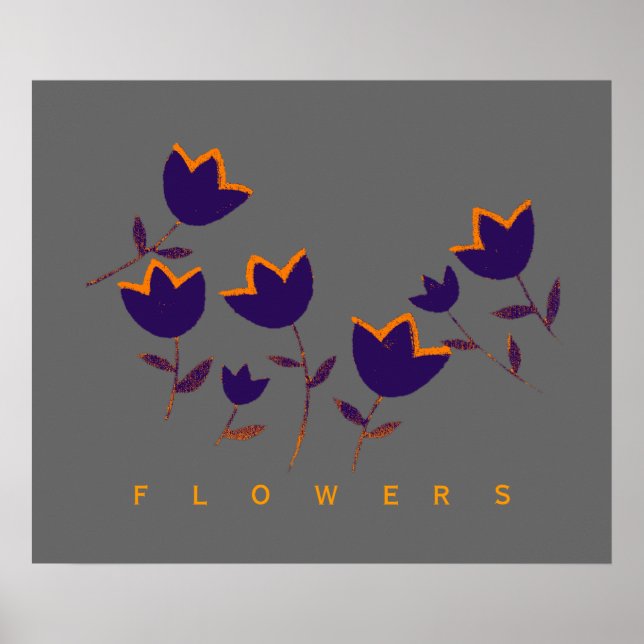 decorative tulip flowers print (Front)