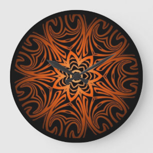 Decorative Two Tone kaleidoscope Large Clock