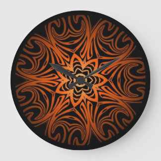 Decorative Two Tone kaleidoscope Large Clock