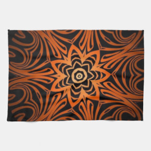 Decorative Two Tone kaleidoscope Tea Towel