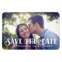 Decorative Type | Photo Save the Date Magnet