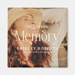 Decorative Typography Photo Sympathy Magnet