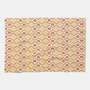 Decorative Ukrainian cross stitch Tea Towel
