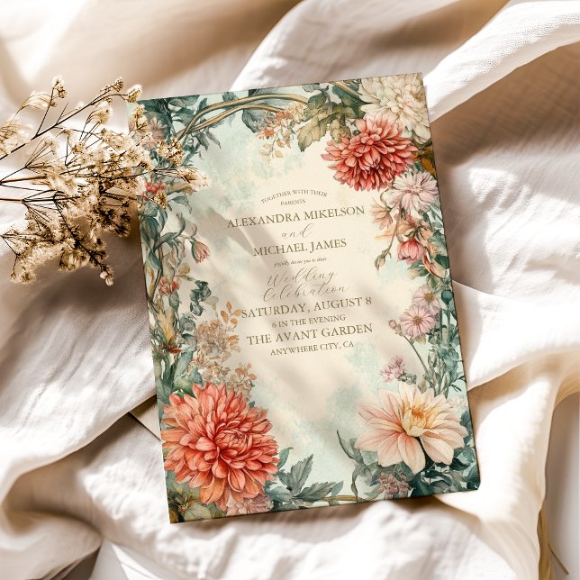 Decorative Victorian Royal Floral Wedding  Invitation (Creator Uploaded)