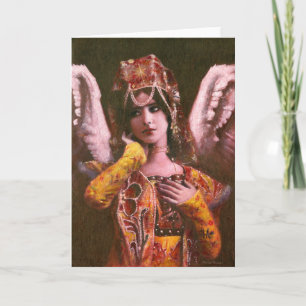 Decorative Vintage Angel Greetings Card