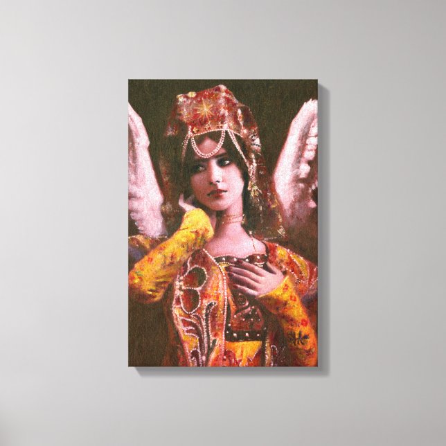 Decorative Vintage Angel Wrapped Canvas (Front)
