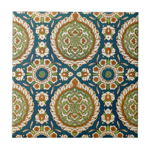 Decorative Vintage Arabic Floral Pattern Tile