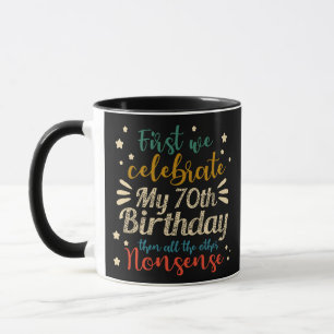 decorative vintage awesome 70th birthday mug