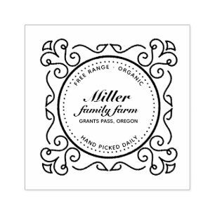 Decorative vintage border Egg Carton Stamp