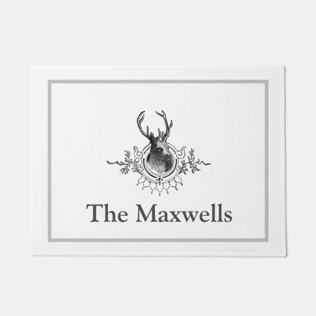 Decorative Vintage Deer Doormat (Front)