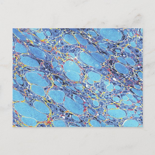 Decorative Vintage Endpaper Postcard (Front)