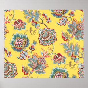 Decorative vintage seamless pattern. Traditional m Poster