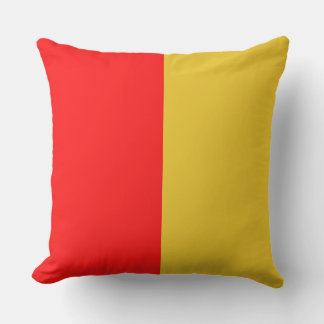 Decorative vintage two tone red yellow chinese mum cushion